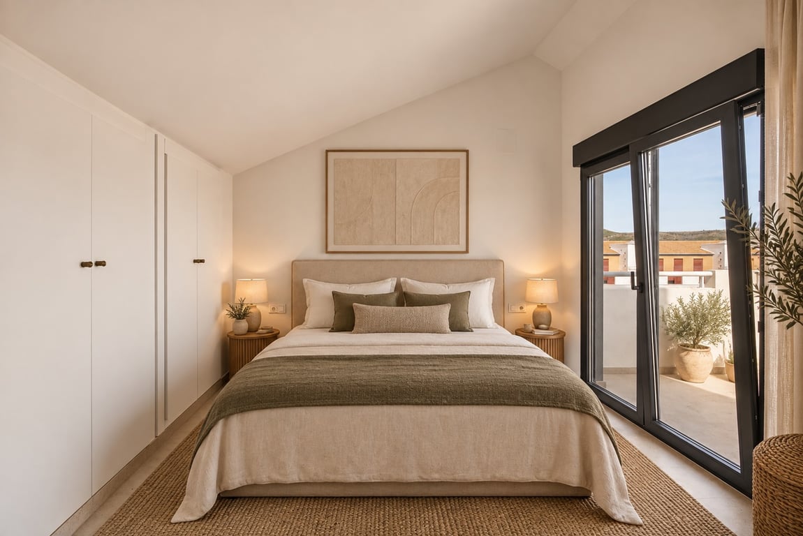 Schlafzimmer mit Terrassenzugang