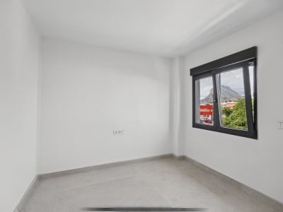 Schlafzimmer mit Bergblick