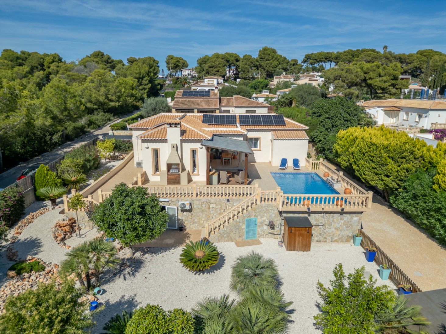 Luftaufnahme der Villa