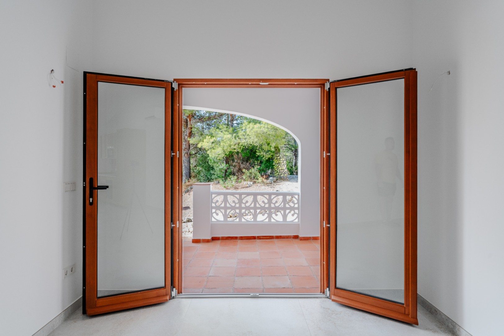 Zugang zur überdachten Terrasse