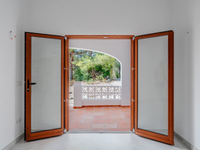 Zugang zur überdachten Terrasse