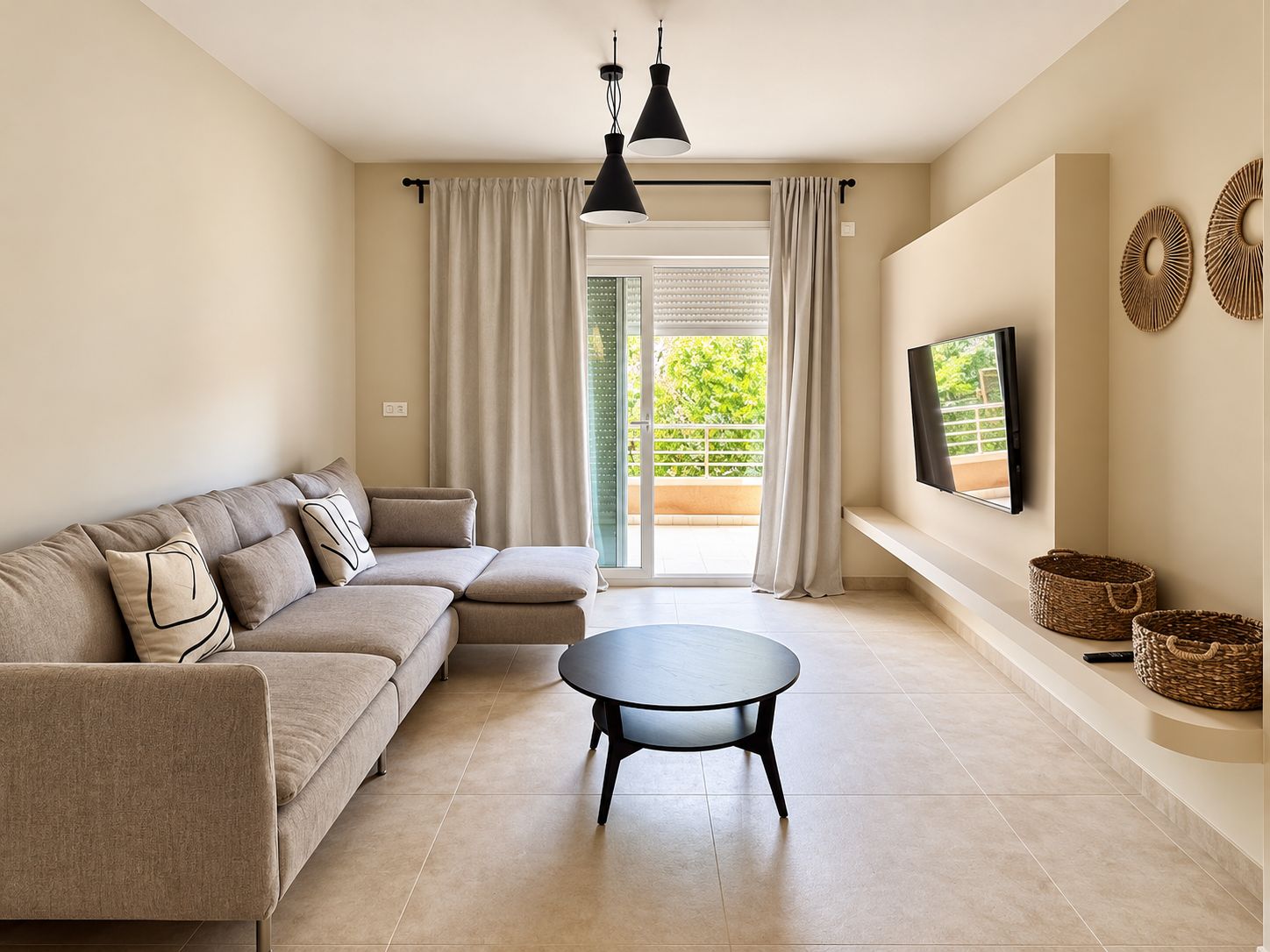 Wohnzimmer mit Terrasse