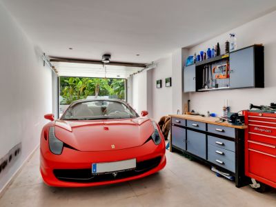 Innenansicht der Garage