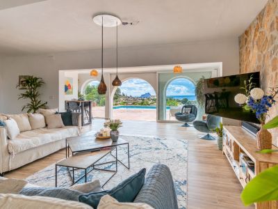 Wohnzimmer mit Meerblick
