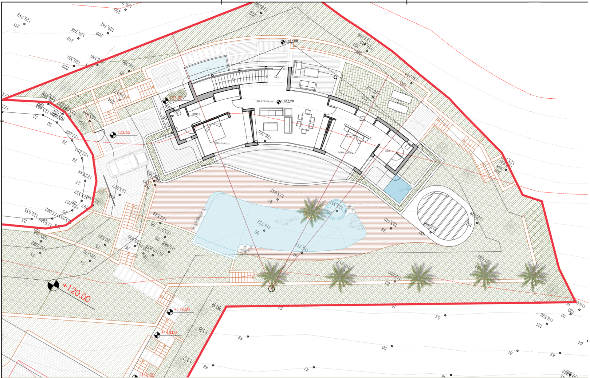Grundriss und Lageplan
