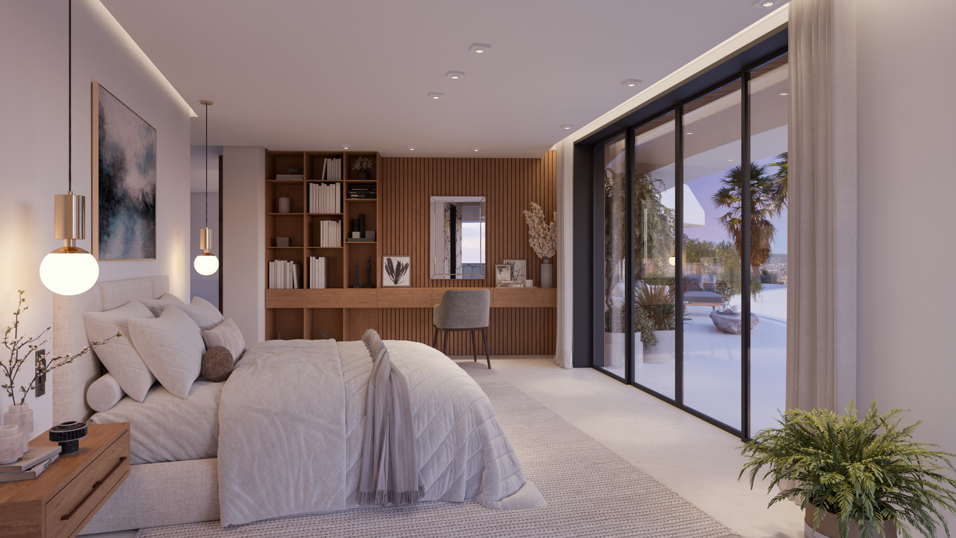 Schlafzimmer mit Terrasse