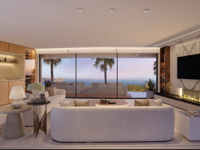 Wohnzimmer mit Meerblick