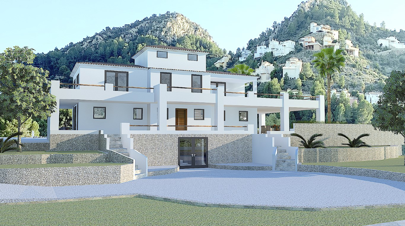 Villa in Pedreguer mit Meerblick und großem Grundstück