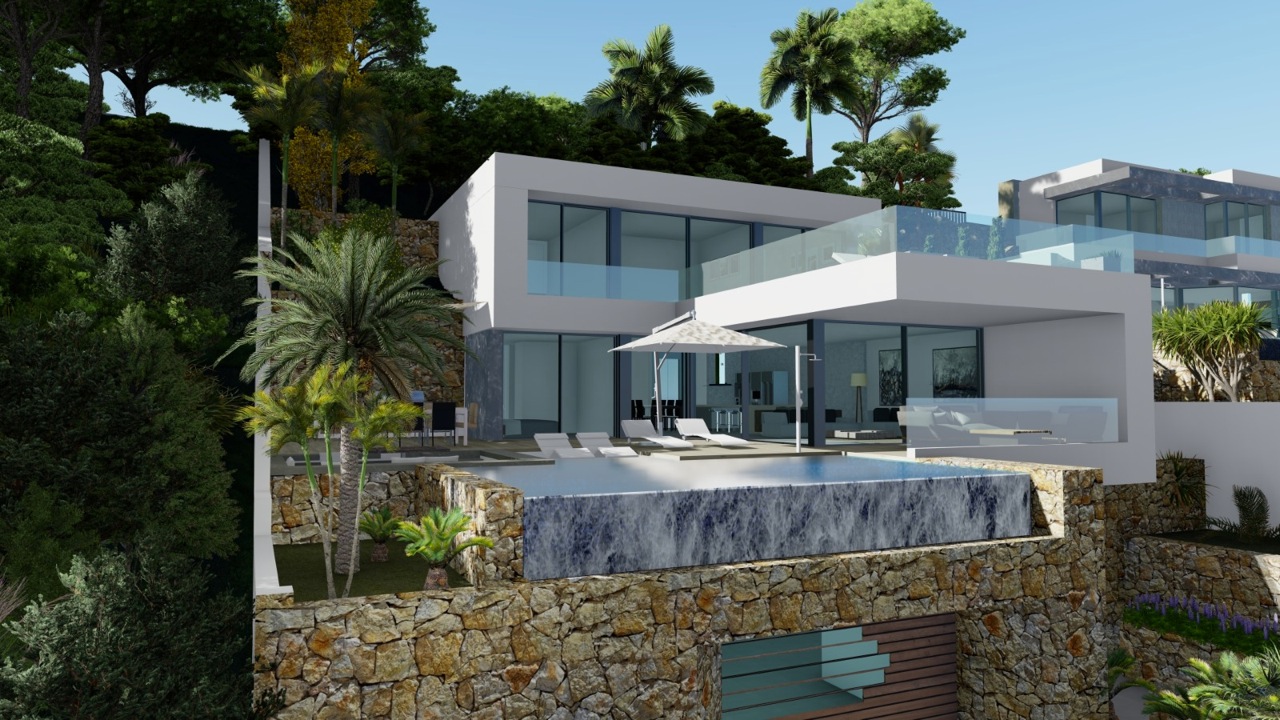 Neu gebaute Villa mit Meerblick in Calpe