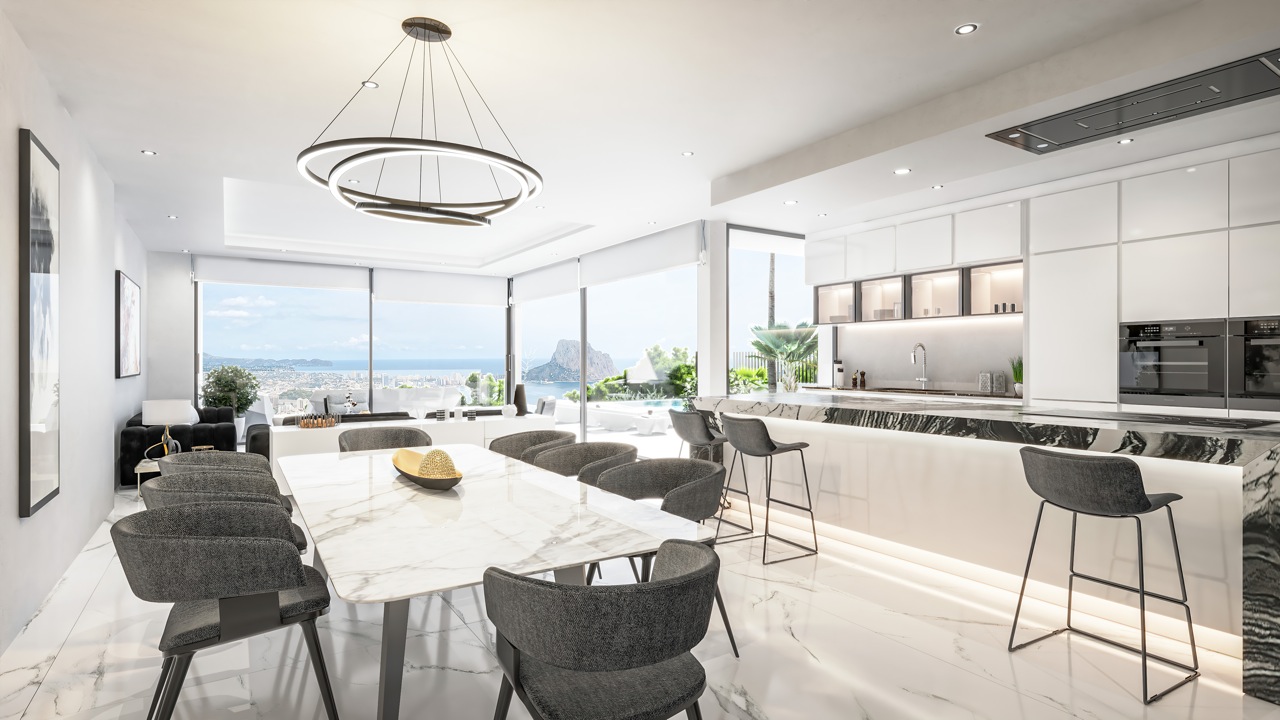 Neu gebaute Villa mit Meerblick in Calpe
