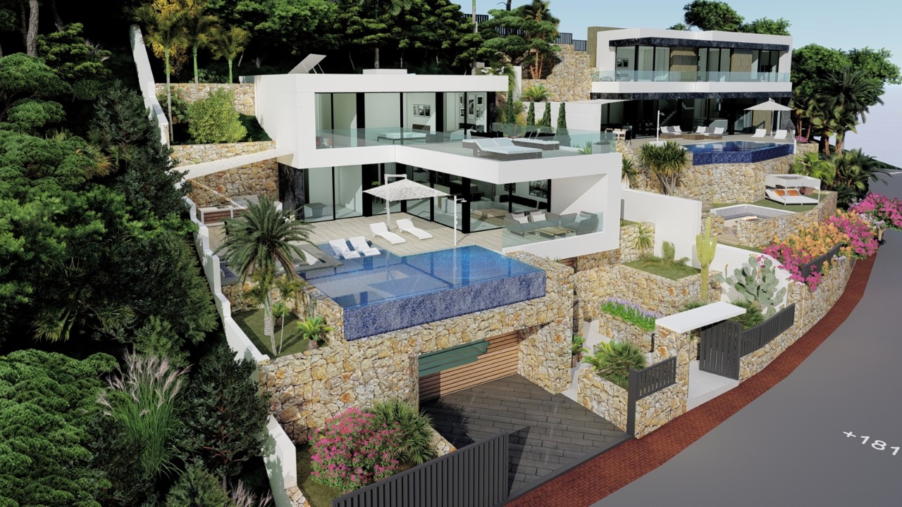Neu gebaute Villa mit Meerblick in Calpe