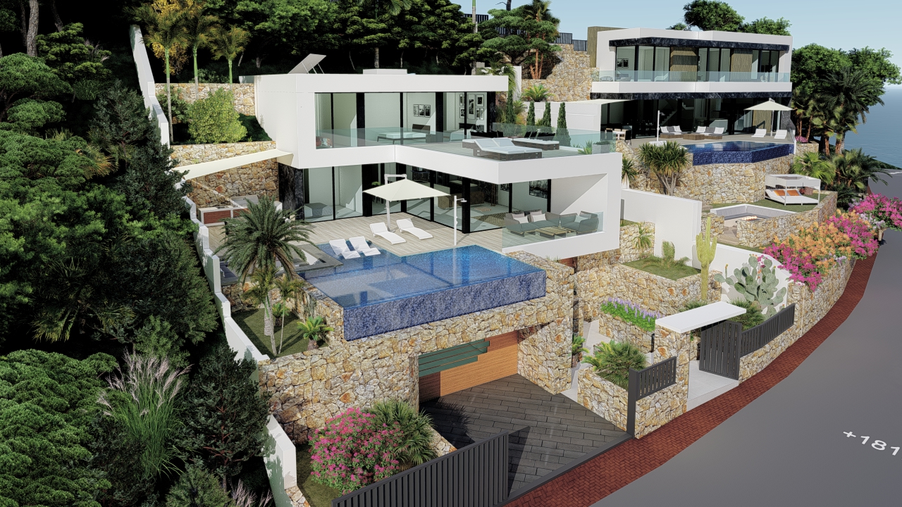 Neu gebaute Villa mit Meerblick in Calpe