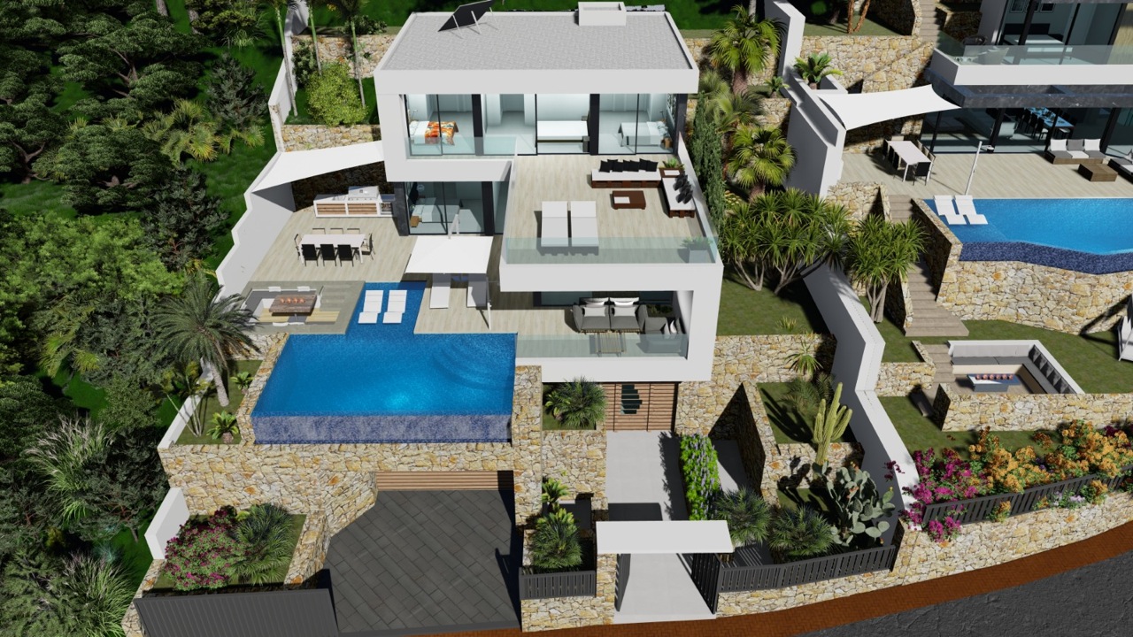 Neu gebaute Villa mit Meerblick in Calpe