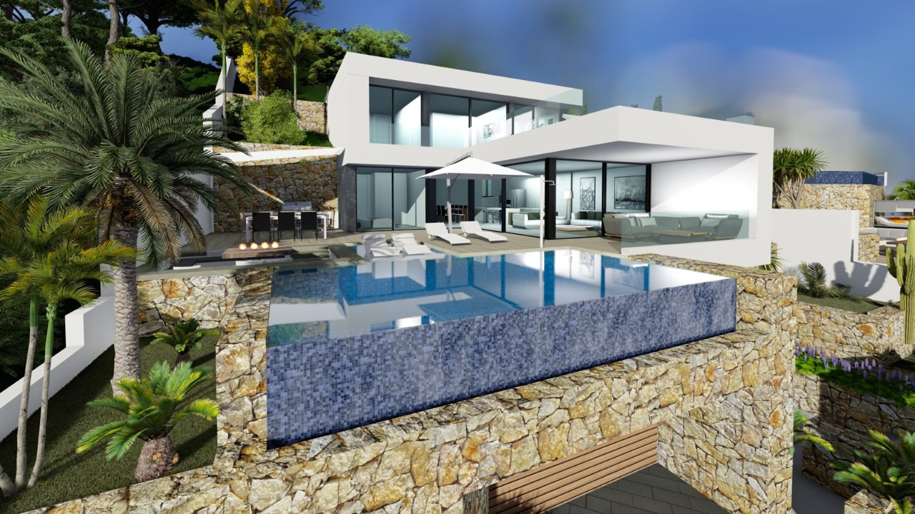 Neu gebaute Villa mit Meerblick in Calpe