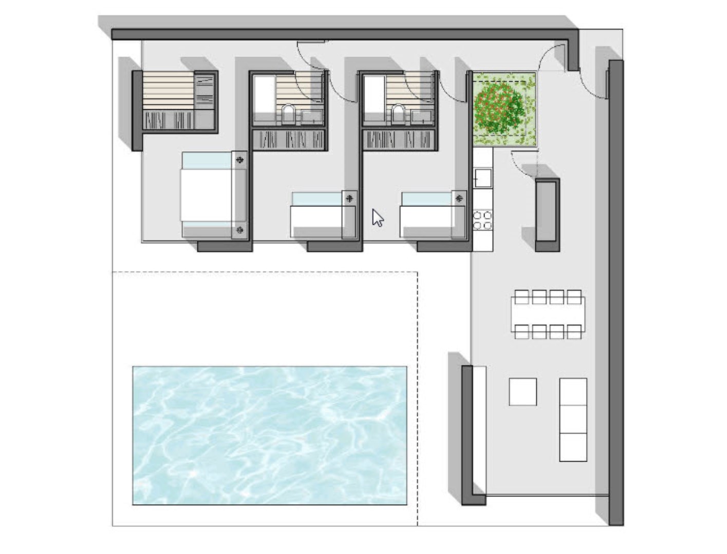 Moderne Neubauvilla in Pedreguer, Monte Solana mit privatem Pool